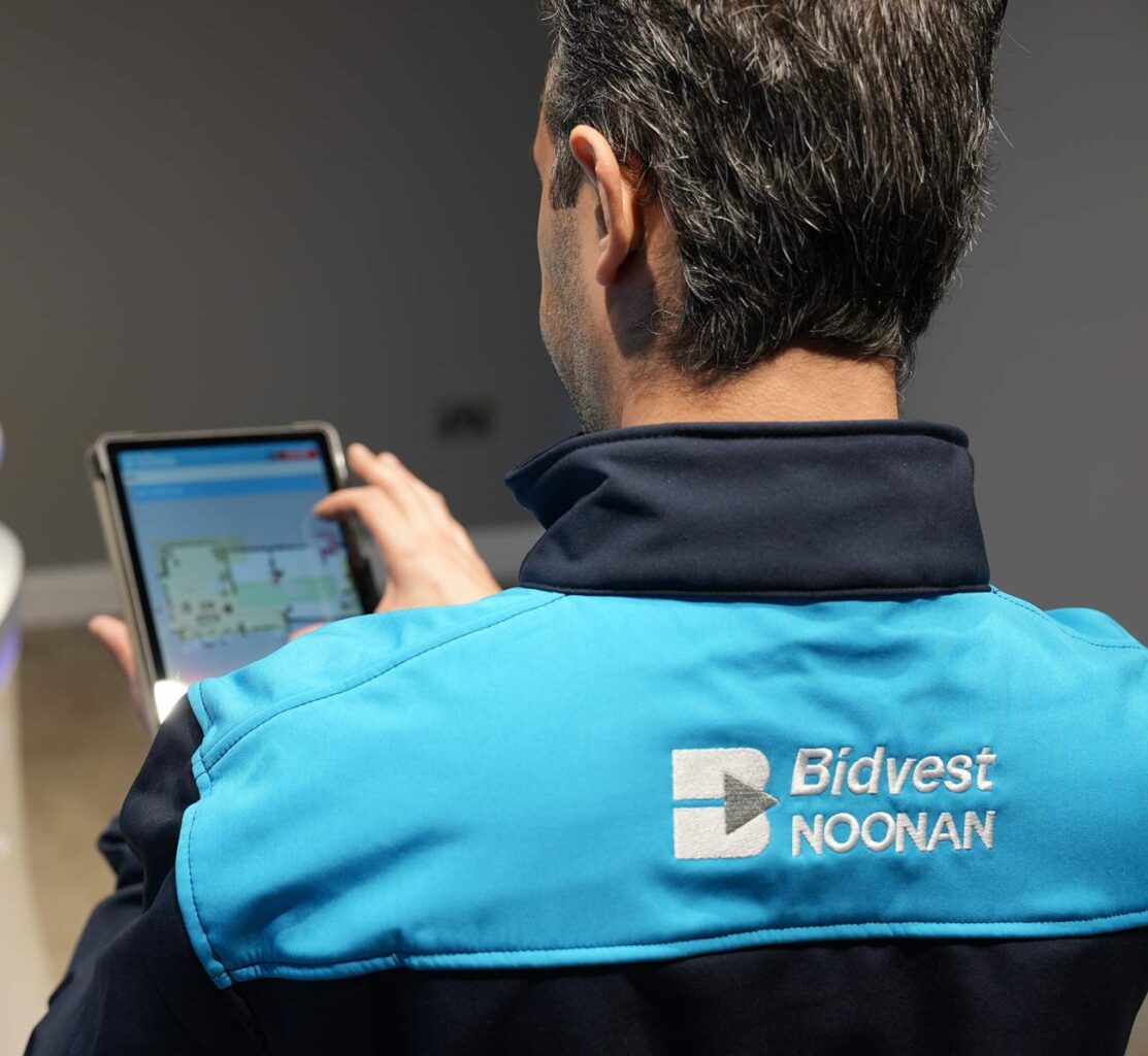 Bidvest Noonan operative using a tablet